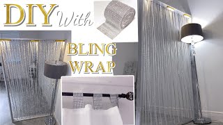 BLING WRAP ROOM DIVIDER DIY Accent CURTAIN Idea [upl. by Yentroc]