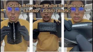 MG Review Coach Accordion Wallet In Signature Leather  CE551 Black [upl. by Ronile]