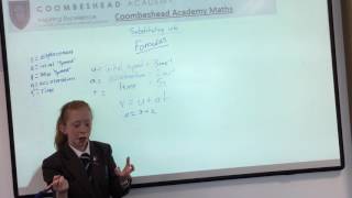 Maths  Coombeshead  Substituting into Formulas [upl. by Barnie]