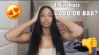 The TRUTH About Elfin Hair  HD LACE WIG 4x4 CLOSURE HONEST REVIEW [upl. by Aerdnua]