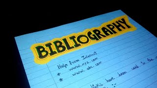 How to write Bibliography for Project File  How to make project bibliography page [upl. by Seiden407]