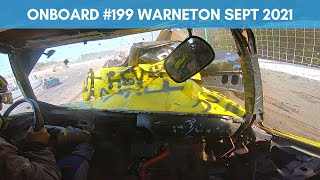 Onboard 199 Matthias van Mulders  European Championship Unlimited Banger Racing Warneton 592021 [upl. by Romeyn897]