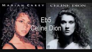 Mariah Carey vs Celine Dion Vocal Range Debut Albums [upl. by Ati]