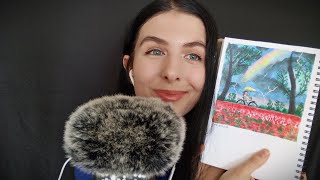 ASMR 🦄 TE ENSEÑO MI SKETCHBOOK 🦄 susurros bajitos en español y tapping ligero [upl. by Odnamla]