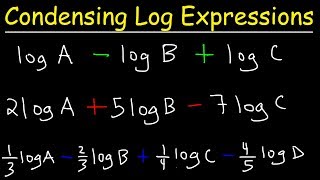 Condensing Logarithmic Expressions [upl. by Asilam509]