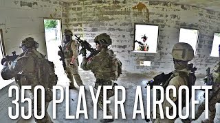 350 PLAYER AIRSOFT WAR IN MOUT FACILITY  American Milsim Reindeer Games [upl. by Maximilianus]