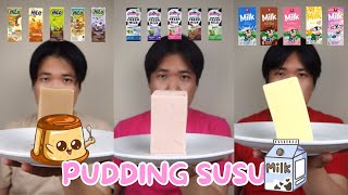 KOMPILASI MUKBANG PUDDING SUSU KOTAK DARI BERBAGAI SUSU HILO CIMORY DAN DIAMOND [upl. by Mayhs375]