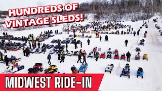 Midwest RideIn Vintage amp Classic Snowmobile Show Ride and Snocross Race at ERX [upl. by Philine864]