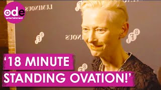 Tilda Swintons Hilarious Response To Receiving Huge Standing Ovation [upl. by Nyleda756]