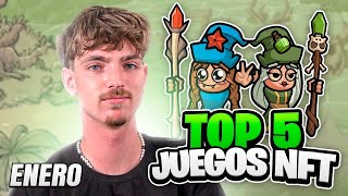 TOP 5 MEJORES JUEGOS NFT PARA GANAR DINERO  Enero 2024 [upl. by Taddeo]