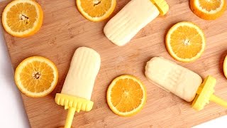 Homemade Creamy Orange Popsicle Recipe  Laura Vitale  Laura in the Kitchen Episode 924 [upl. by Vassili907]