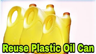 Oil can craft  Recycle oil can  Best out of waste plastic oil can [upl. by Akehsyt805]