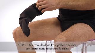 Come indossare le calze a compressione graduata in cotone SIMONSHOP IT [upl. by Cooperstein]