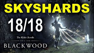 ESO Blackwood All Skyshards Location  The Elder Scrolls Online Skyshard Guide [upl. by Joscelin]