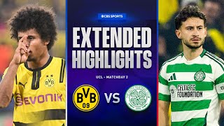 Borussia Dortmund vs Celtic Extended Highlights  UCL League Phase MD 2  CBS Sports Golazo [upl. by Ghiselin]