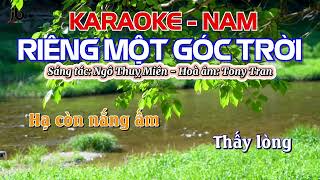 Riêng Một Góc Trời Karaoke  Tone Nam [upl. by Naomi]