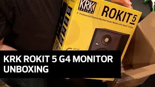 KRK ROKIT 5 G4 5quot Powered Studio Monitor Unboxing [upl. by Paton]