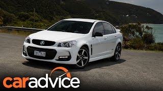 2016 Holden Commodore SV6 Black Edition review  CarAdvice [upl. by Nerine]