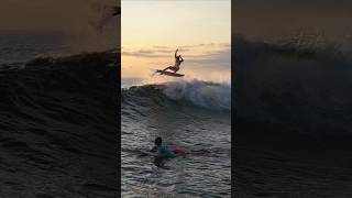 Shipwrecks at sunset surf surfing surfgrom surfing surfworld nusalembongan surfindonesia [upl. by Lyrehc738]