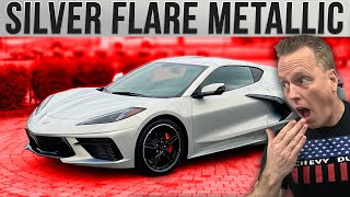 2021 Corvette  Silver Flare Metallic Up close color review [upl. by Annatnas]