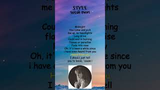 Taylor Swift  Style Lyrics shorts [upl. by Assilem]