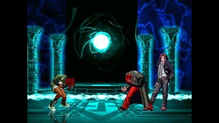 KOF MUGEN Orochi Leona VS Orochi Iori Y Orochi Kyo [upl. by Otsugua353]