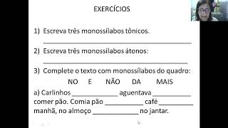 6º ano  monossílabo tônico e monossílabo átono [upl. by Issac144]