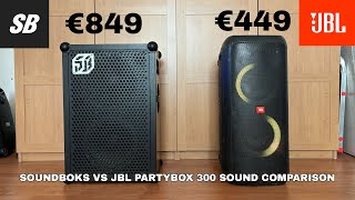 Soundboks VS JBL PARTYBOX 300  Sound comparison 50 Volume [upl. by Llatsyrc]