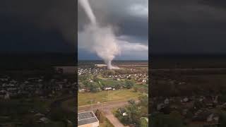 A City Destroyed by Tornado 🌪️ in Seconds tornado timelapse [upl. by Pinelli]