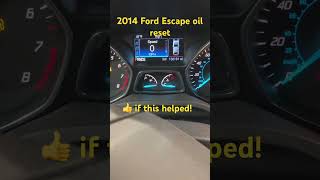 2014 Ford Escape oil reset [upl. by Ban]