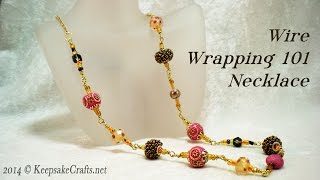 Wire Wrapping 101  Bead Necklace Video Tutorial [upl. by Ycak681]