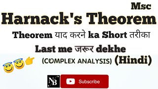 Harnacks theorem in hindi Complex analysis [upl. by Tnecillim141]