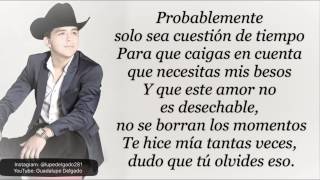 Probablemente  Christian Nodal Letra Lyrics Video [upl. by Carlick]