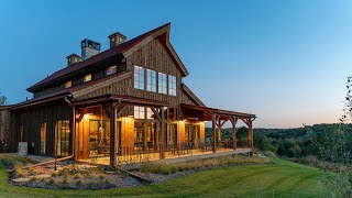 Panoramic Views Retreat A Barn Built For Entertaining  Timberlyne Tour [upl. by Koal]