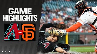 Giants vs Dbacks Game Highlights 9324  MLB Highlights [upl. by Aicener]