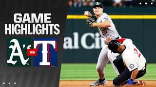 As vs Rangers Game Highlights 83024  MLB Highlights [upl. by Yauqram]