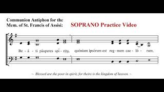 SOPRANO Communion quotBeati Pauperesquot set to a Psalm Tone [upl. by Annala]