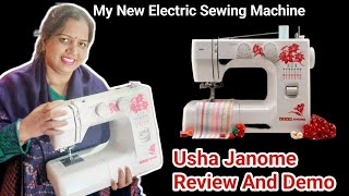 Usha Janome Allure Dlx Sewing Machine Review And Demo  How To Use Usha Janome Electric Machine [upl. by Reinhart244]