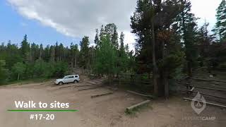 Best Campsites at Aspen Meadows Campground in Golden Gate Canyon State Park CO [upl. by Greenebaum928]