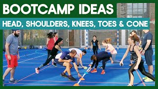 Head Shoulders Knees Toes and CONE  Bootcamp Workout Training Ideas For Instructors [upl. by Eiramadnil530]