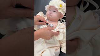 Cutebaby  Baby Vaccine action at hospital 🏥 and funny 😂 baby love cute family happy funny [upl. by Gainer142]