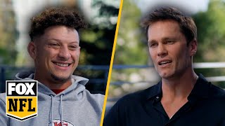 Tom Brady and Patrick Mahomes discuss Super Bowls family amp more ahead of 49ersChiefs rematch [upl. by Fiorenze]