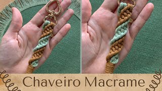 Diy Chaveiro Macrame  Nó Espiral  Keychain 🔑 [upl. by Bledsoe593]