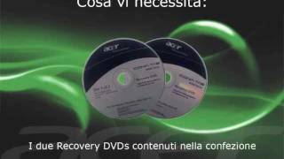 Acer Iconia Tab W500  Avviare eRecovery per il ripristino alle impostazioni di Sistema Italian [upl. by Alhahs]