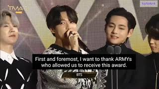 Eng Sub BTS Acceptance Speeches at The Fact Music Awards 2021 with timestamps in description [upl. by Kihtrak650]