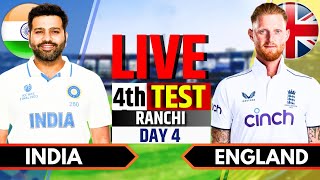 India vs England 4th Test Day 4  India vs England Live Match  IND vs ENG Live Score amp Commentary [upl. by Ajdan318]