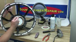 How to recone and repair a speaker or woofer with a Pro Parts recone kit [upl. by Aicetel24]