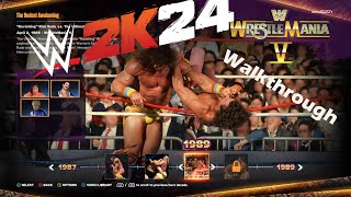 WWE 2k24 Showcase Rick Rude vs Ultimate Warrior  Walkthrough  The Rudest Awakening  WM V [upl. by Ecniv734]