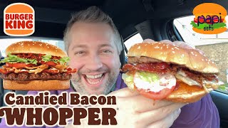 CANDIED BACON WHOPPER AT BURGER KING  Review [upl. by Enneyehs510]