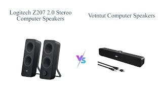 Logitech Z207 vs VOTNTUT Computer Speakers Comparison 🎵🔊 [upl. by Eellac]